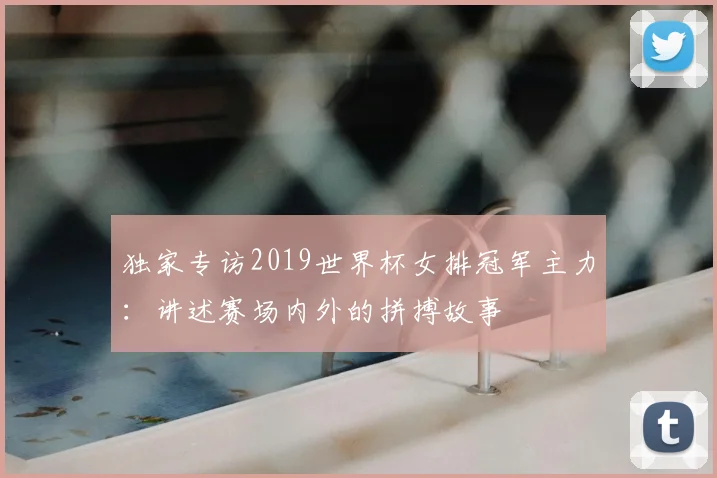 独家专访2019世界杯女排冠军主力：讲述赛场内外的拼搏故事